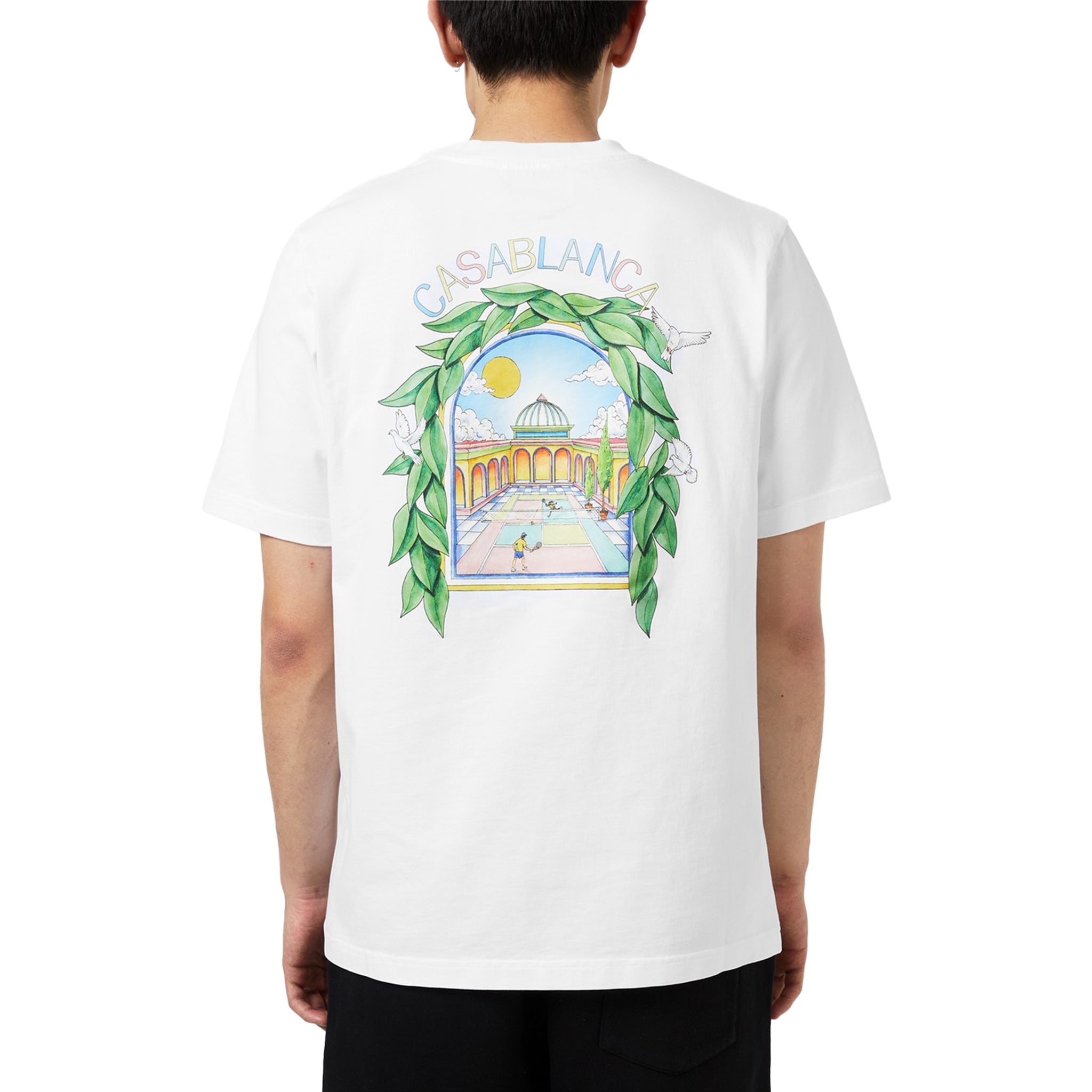 Casablanca L'Arche Tennis Club Graphic White T Shirt